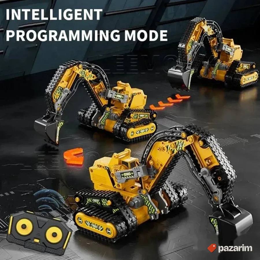 Bager 4u1 guseničar transformers 176 delova + Daljinski 7