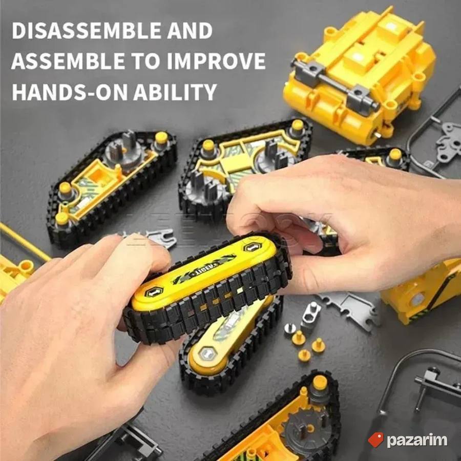 Bager 4u1 guseničar transformers 176 delova + Daljinski 8