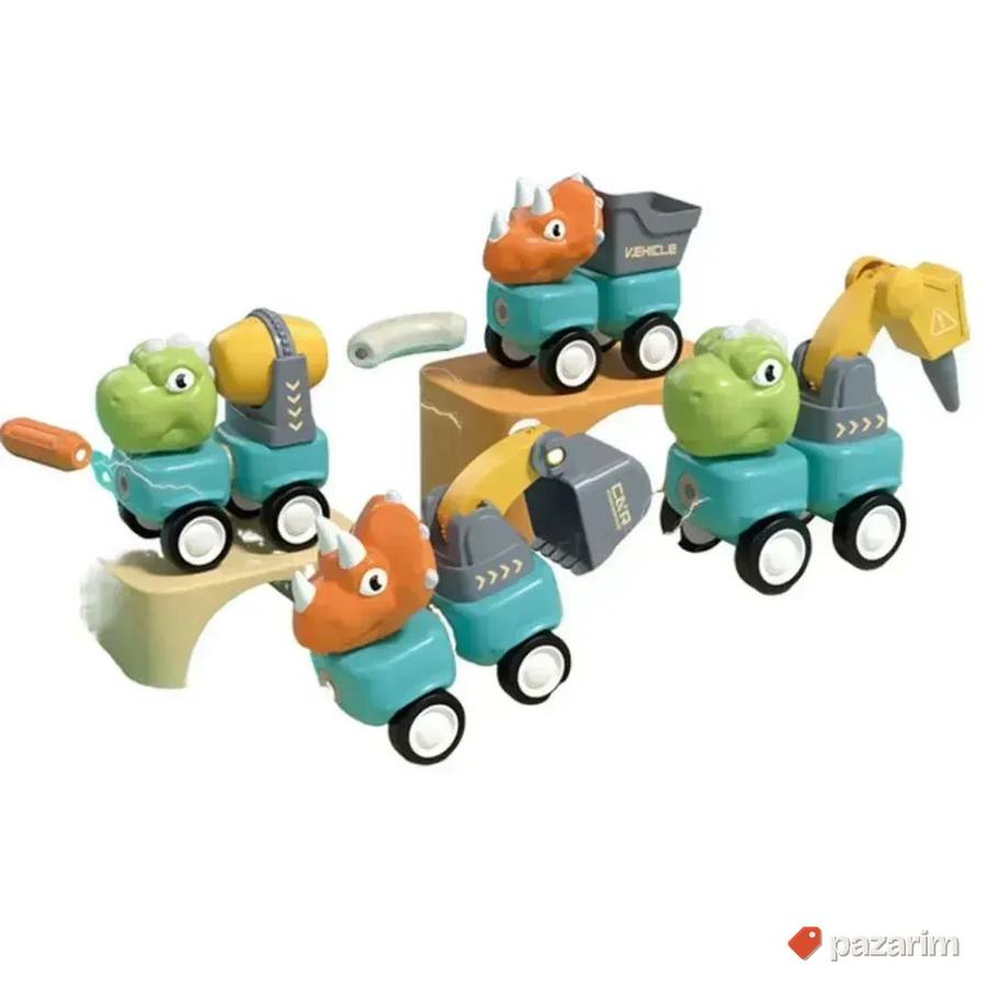 Magnetne 58 kocke/ DINOSAURUS 4 kom+ razni štapići 6
