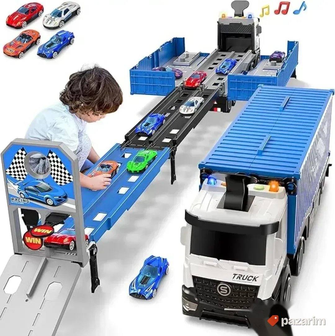 Veliki kamion na rasklapanje parking staza+ 4 autića 1