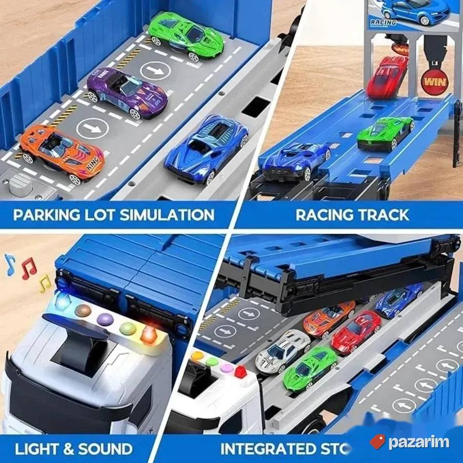 Veliki kamion na rasklapanje parking staza+ 4 autića 6