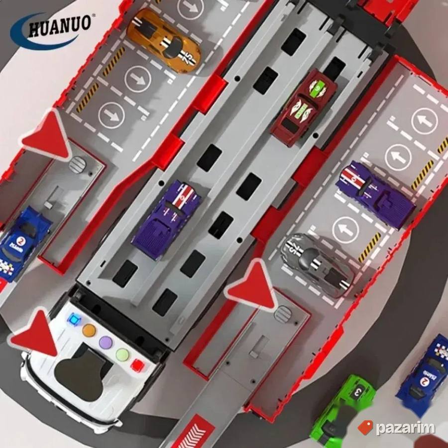 Veliki kamion na rasklapanje parking staza+ 4 autića 8