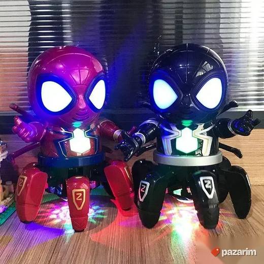 Robot SPAJDERMEN sa 6 nogu / svetli i igra uz muziku igračka