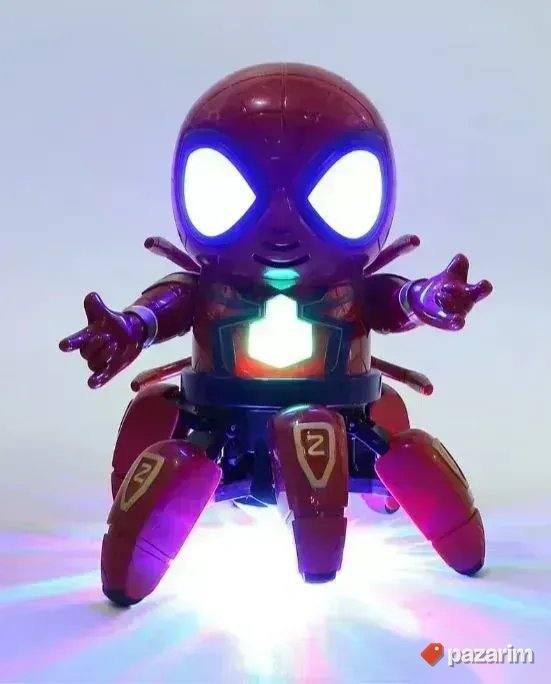 Robot SPAJDERMEN sa 6 nogu / svetli i igra uz muziku igračka 4