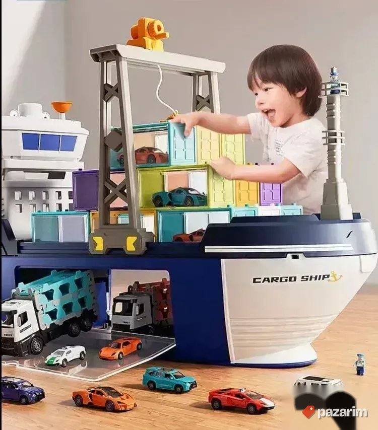 DŽINOVSKI teretni brod kruzer / Autići+ kamion+ kontejneri 5