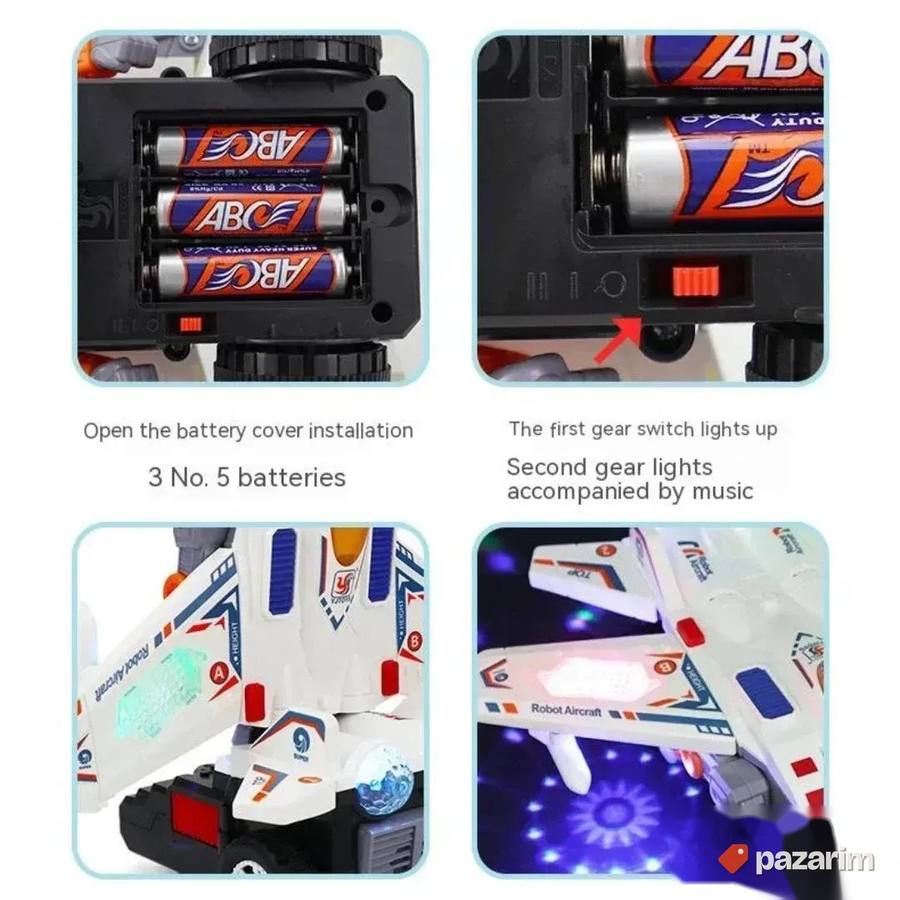 AVION transformers robot 2u1/Gratis baterije igračka 5