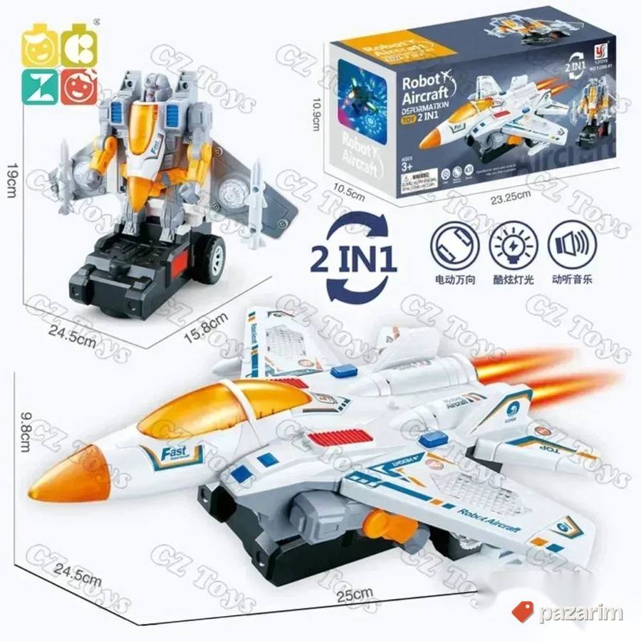 AVION transformers robot 2u1/Gratis baterije igračka 8
