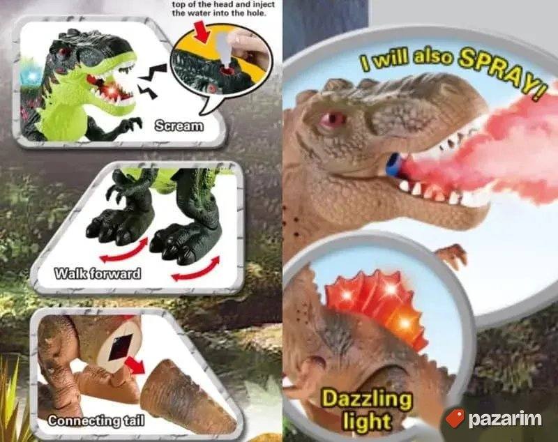 INTERAKTIVNI dinosaurusa bljuje vatru i hoda/ Svetlo i zvuk 4