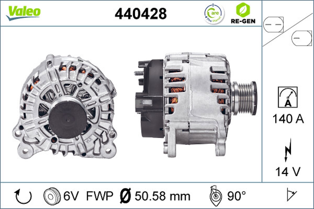 Alternator Golf 7 Octavia 3 Audi A4 B8 TDI 140A Valeo 4