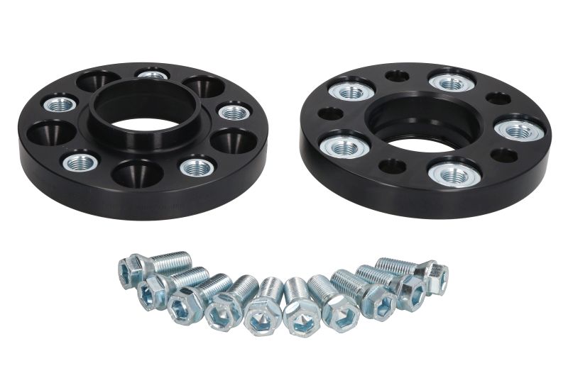 Distanceri 5x112 20mm Ø66,45 Eibach par crni + zavrtnji