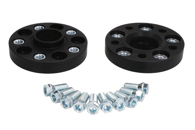 Distanceri 5x112 25mm Ø57 Eibach par crni + zavrtnji