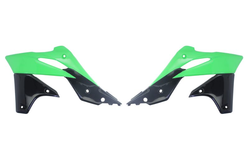 Maske hladnjaka Kawasaki KX 250 2013-16 crno-zelene
