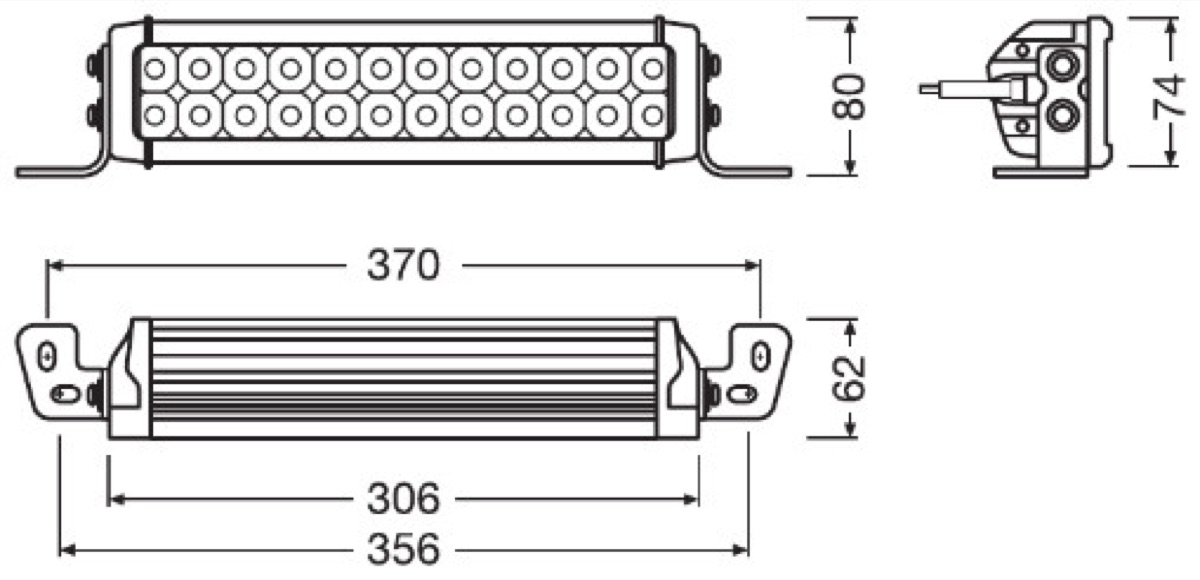 LED bar Osram LEDriving VX250 30W 37cm 12/24V ECE 4