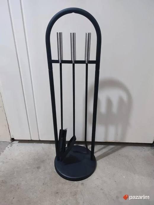 Stalak pribor za kamin 4 dela NOVO
