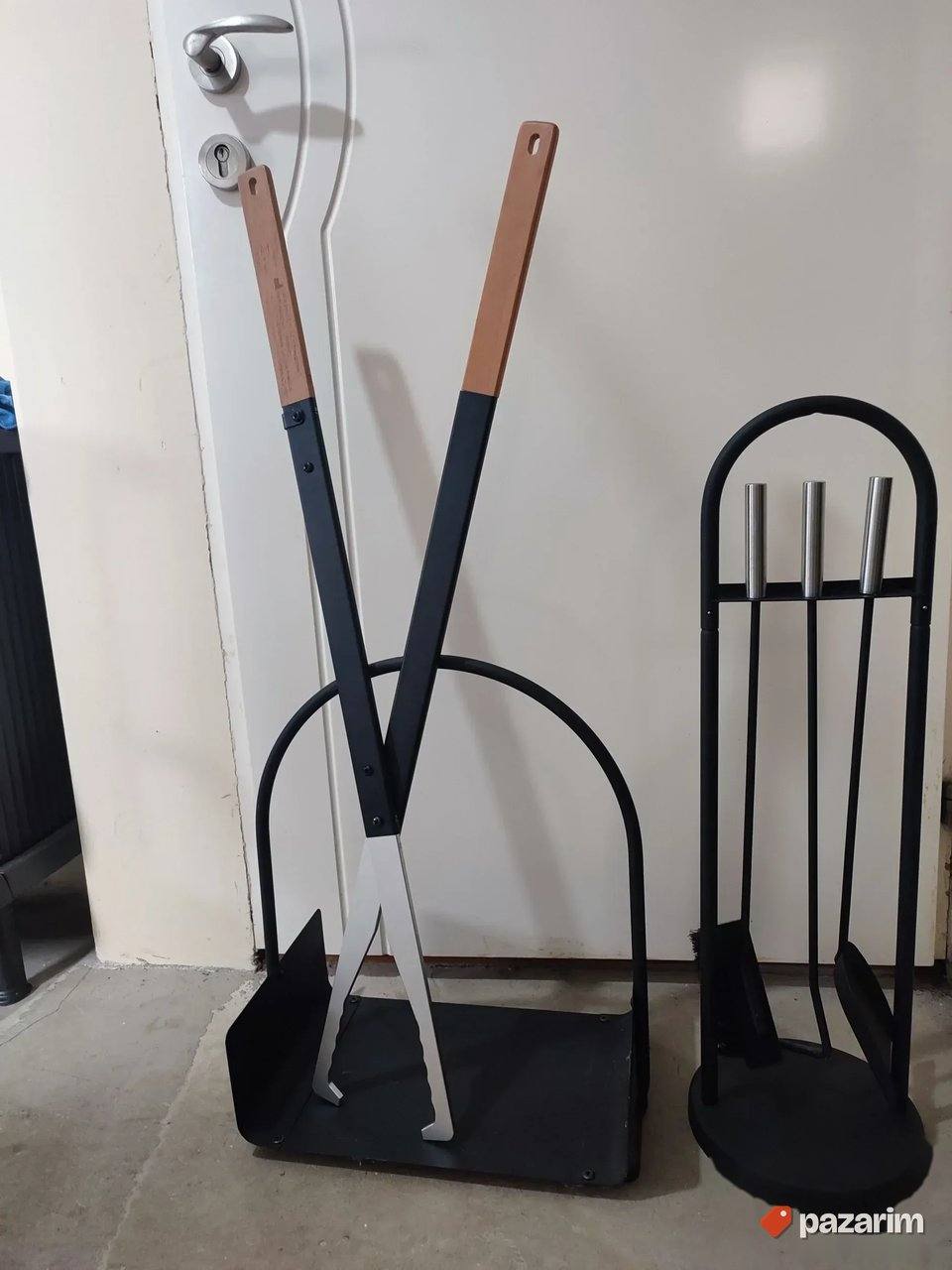 Stalak korpa za drva pribor za ciscenje novo 1