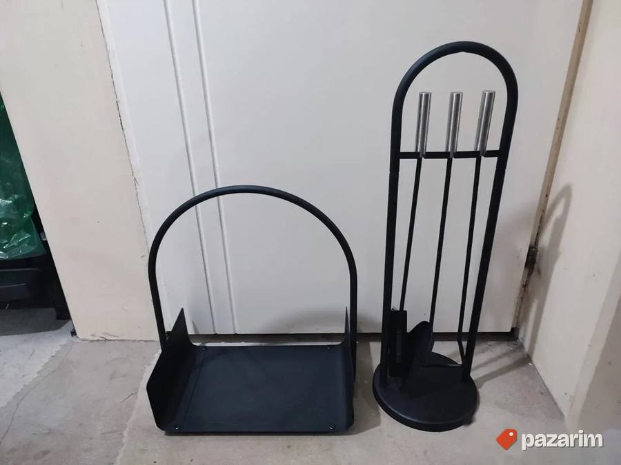 Stalak korpa za drva pribor za ciscenje novo 2