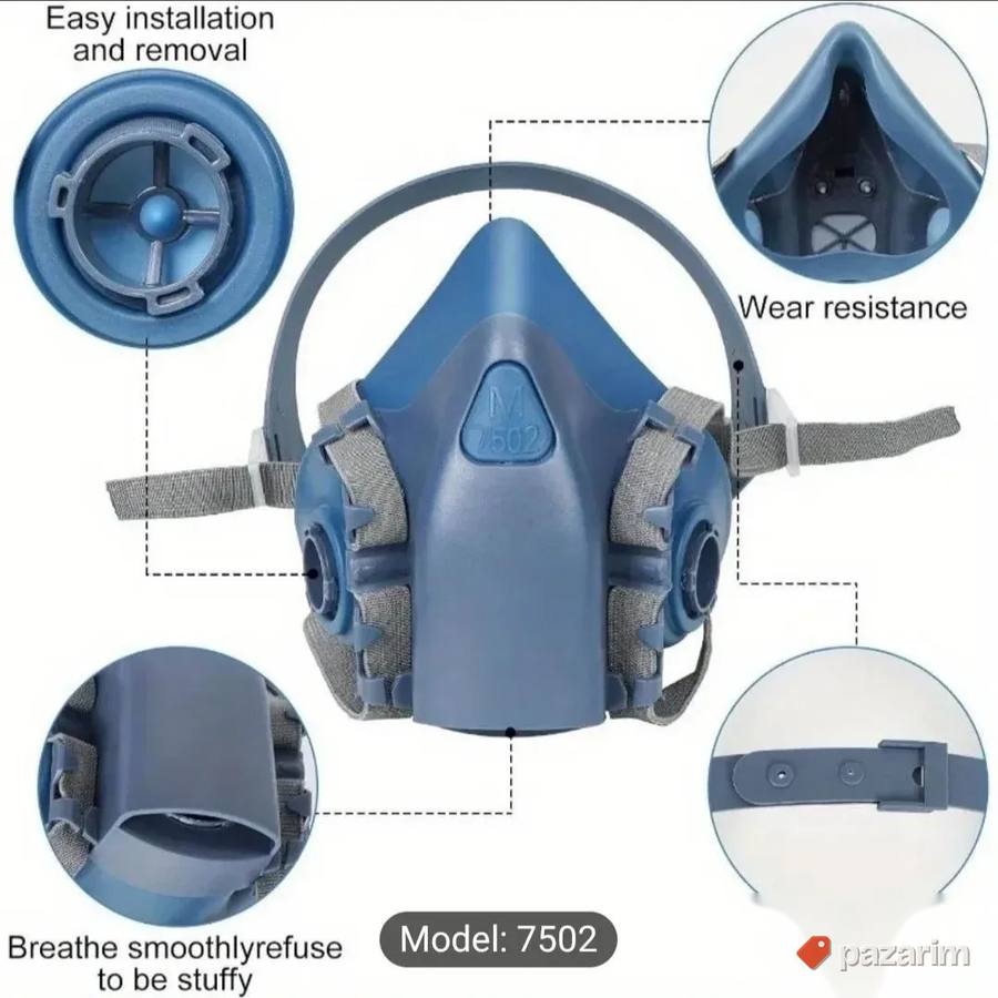 Respiratorna maska 7502 3M za farbanje sa naocarima novo 5