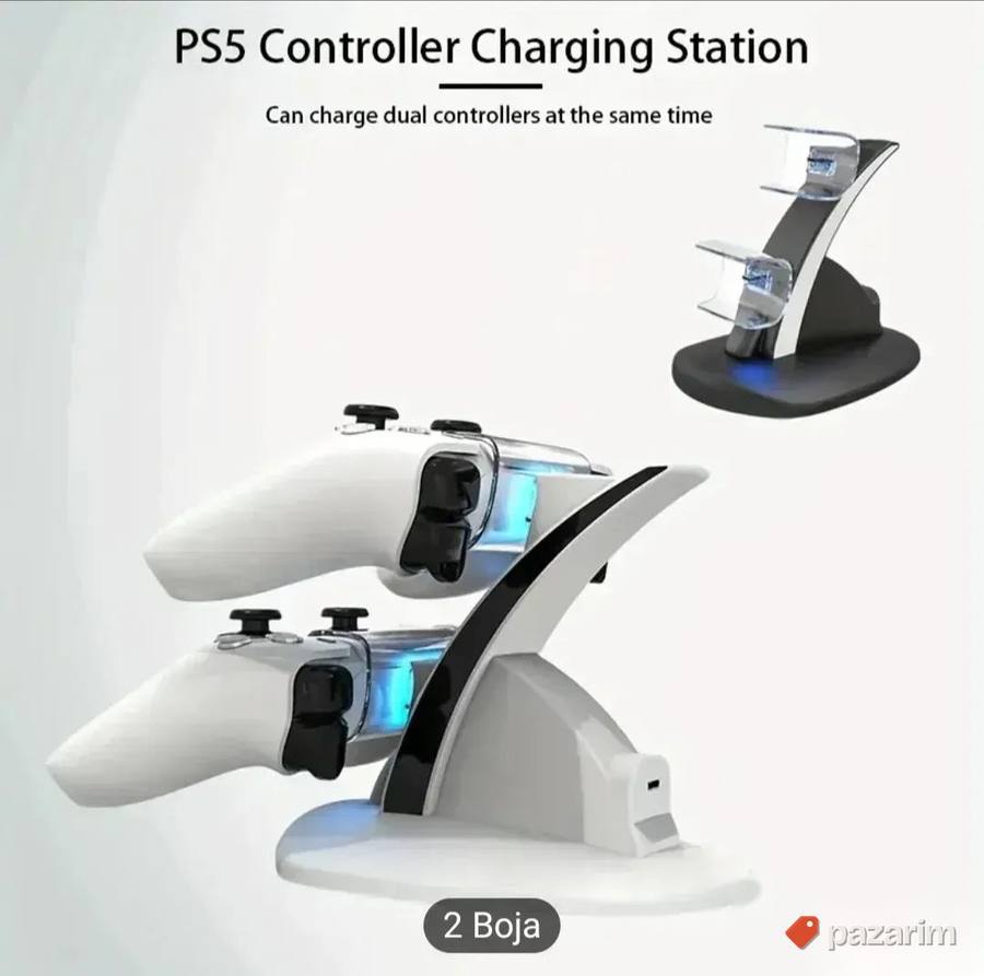 Stalak dupli punjac za ps5 dzojstik novo sony playstation 5 2