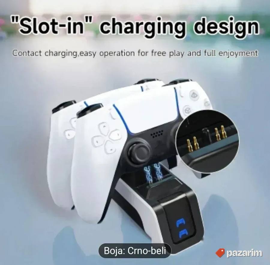 Stalak dupli punjac za ps5 dzojstik novo sony playstation 5 2