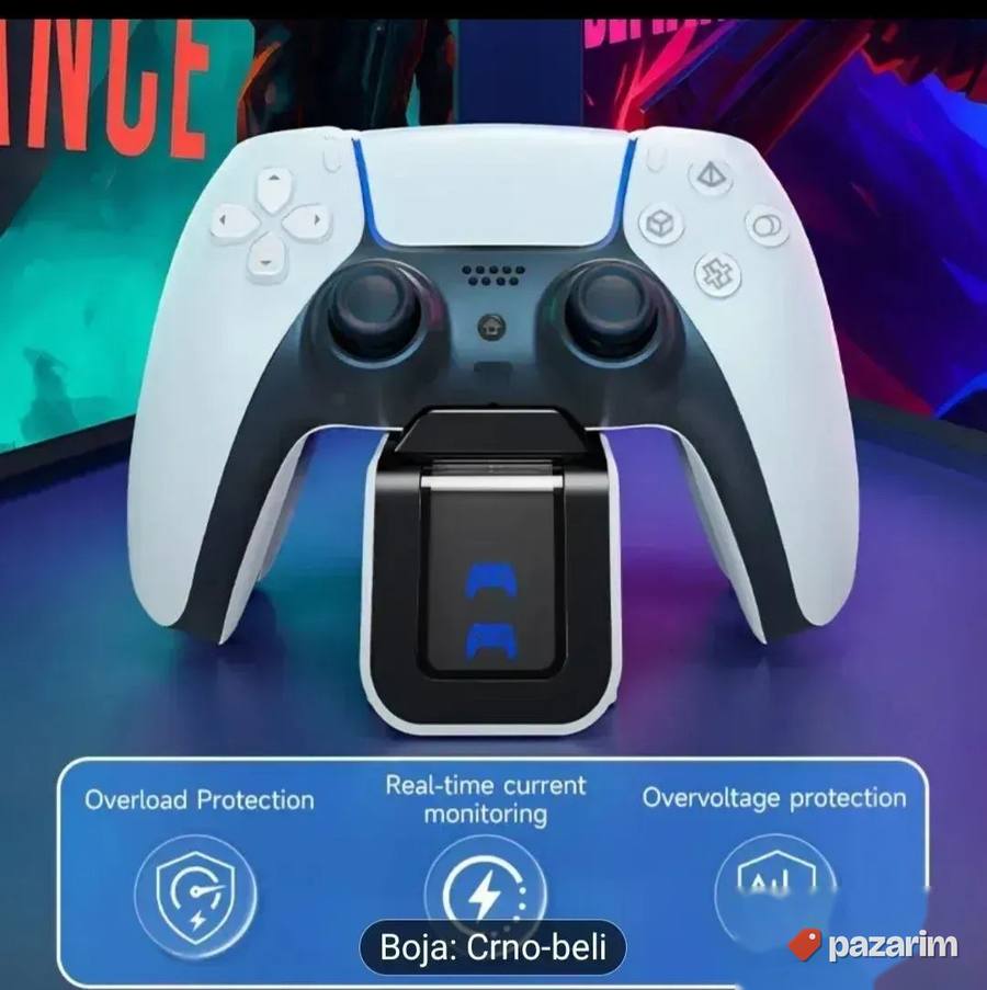 Stalak dupli punjac za ps5 dzojstik novo sony playstation 5 5