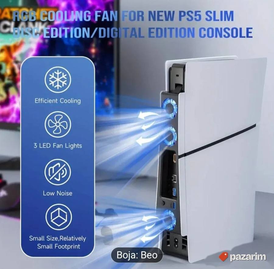 Hladnjak ventilator za ps5 slim playstation novo 5