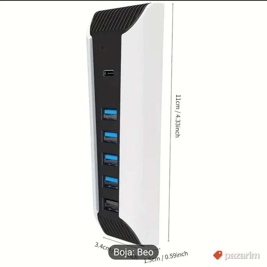 Usb hub za ps5 prosirenje portova sony PlayStation novo 3
