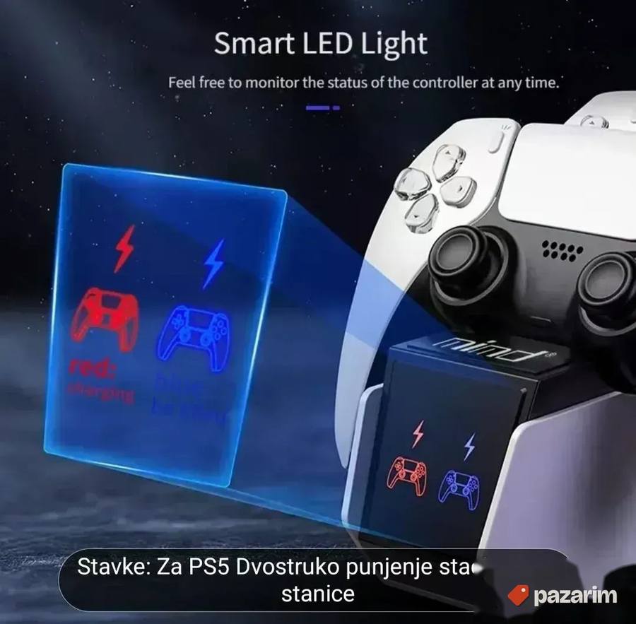 Dupli punjac za ps5 dzojstik sony PlayStation novo 4