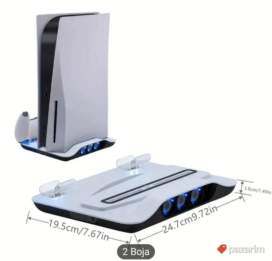 Stalak za hladjenje ps5 i punjenje dzojstika PlayStation 6