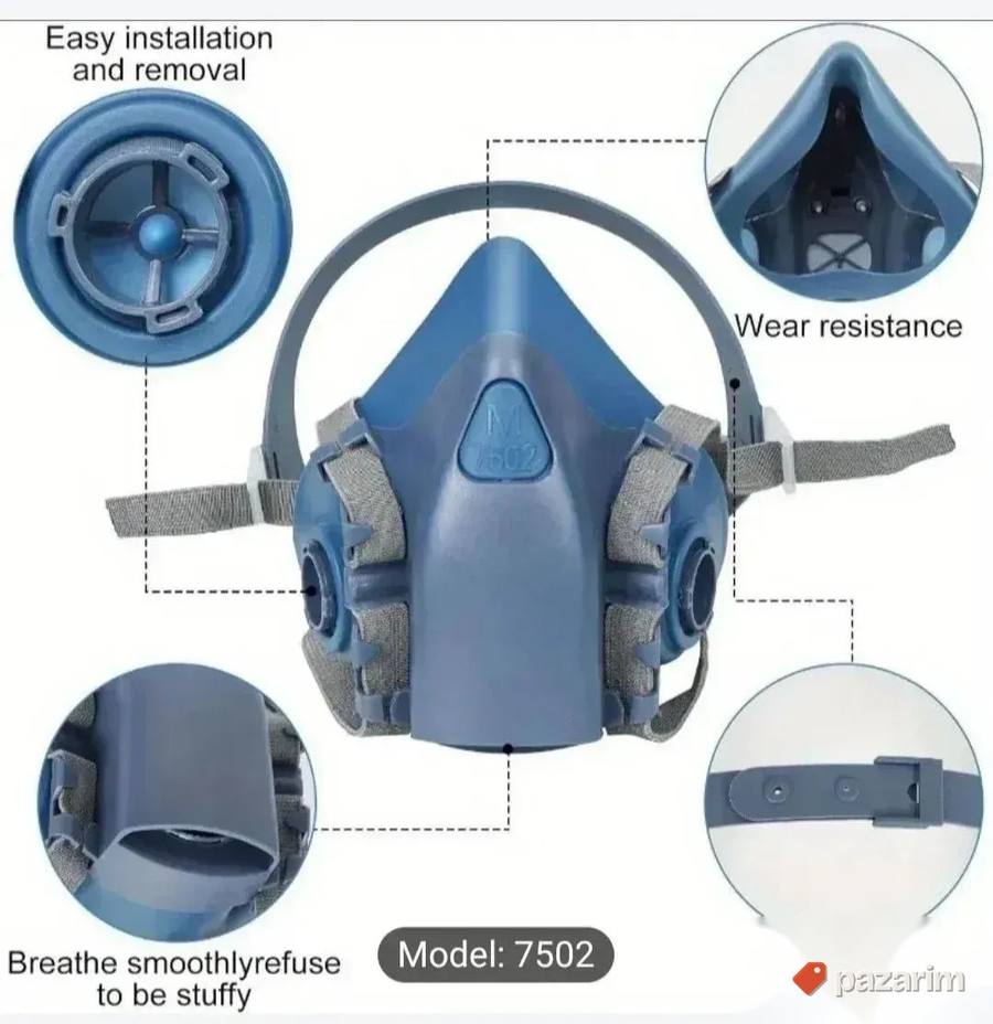 Zastitna maska 3M 7502 sa filterima 60926 novo 2