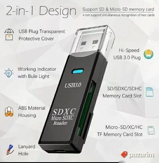 2u1 usb citac SD i Micro SD memorijskih kartica 2