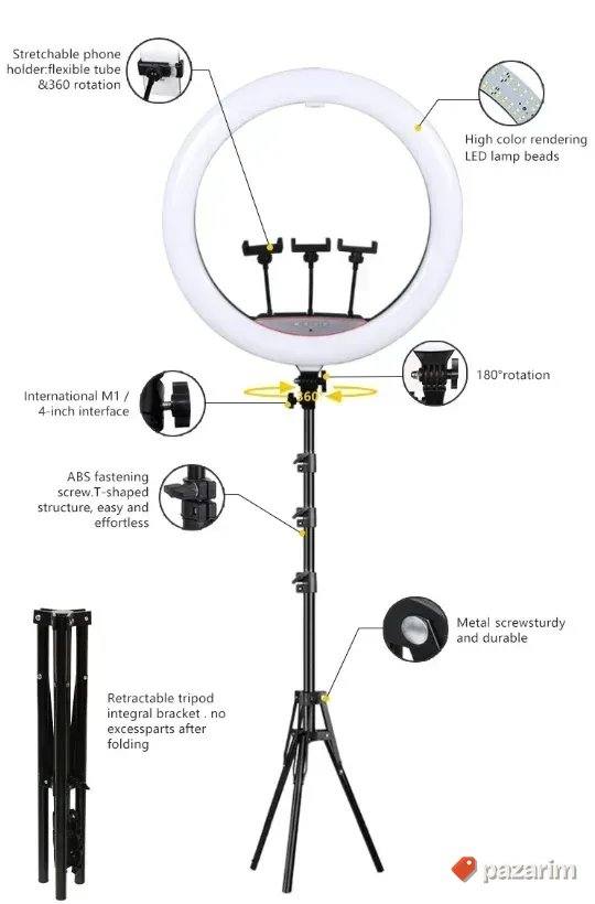 55cm (22 inča) - RING LIGHT sa podesivim stalkom LED Prsten 6