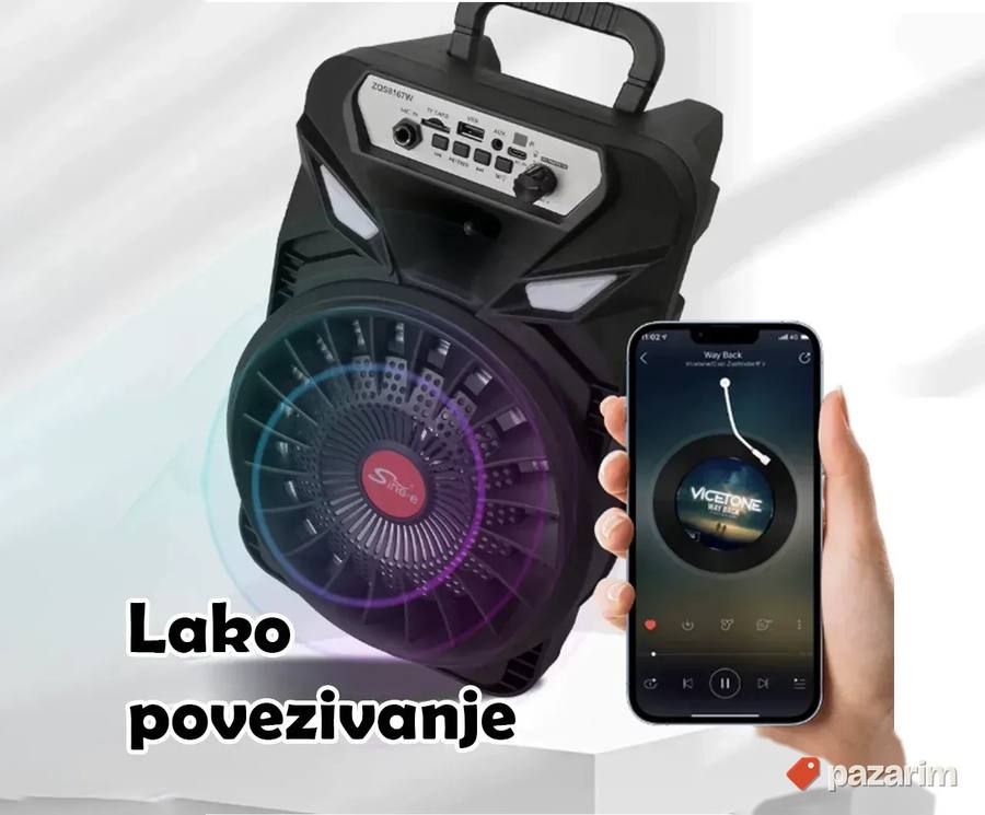 EXTRA Bluetooth Zvučnik 35cm + Mikrofon GRATIS -Mean Machine 4