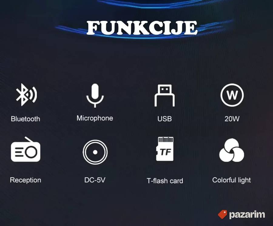 EXTRA Bluetooth Zvučnik 35cm + Mikrofon GRATIS -Mean Machine 5