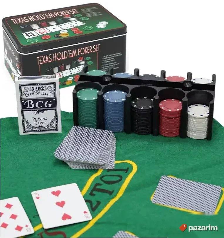 Čipovi za POKER + 2 špila karata i podloga - Texas Holdem 1