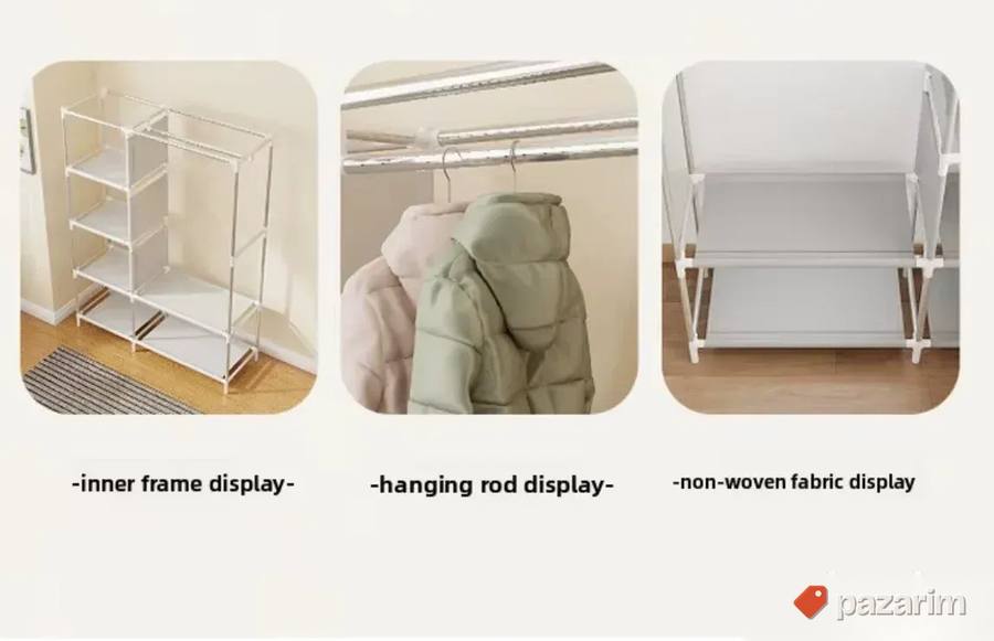 Garderober 170x45x105cm - HIT - montazni prenosni 5