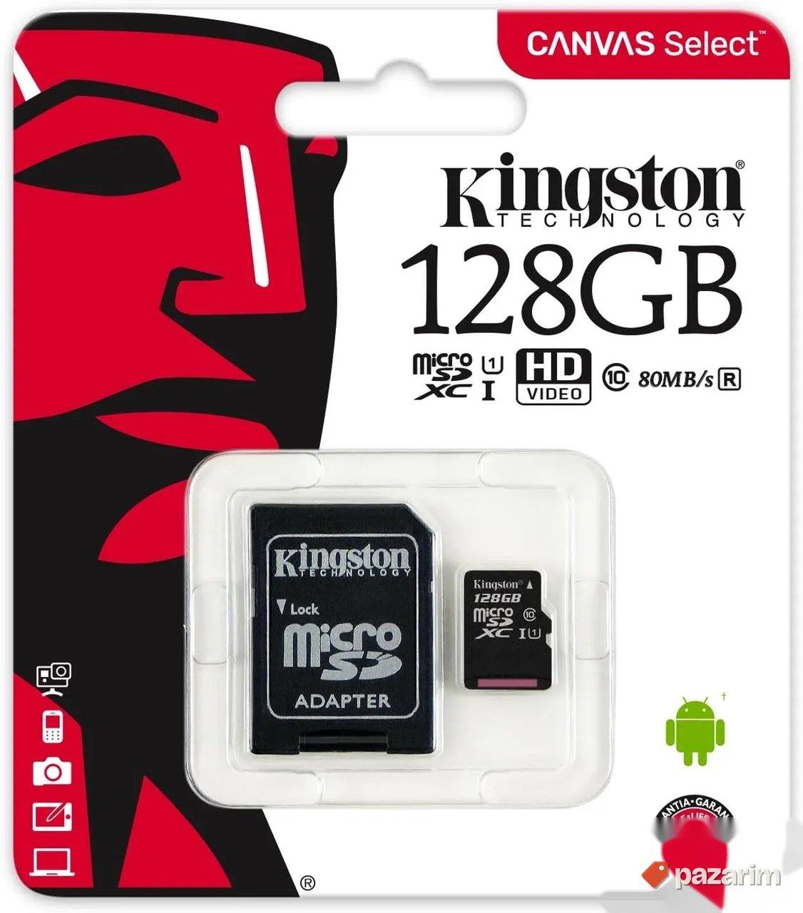 HIT - Kingston (SDC10) 128 GB MicroSD Card 128 GB Class 10 1