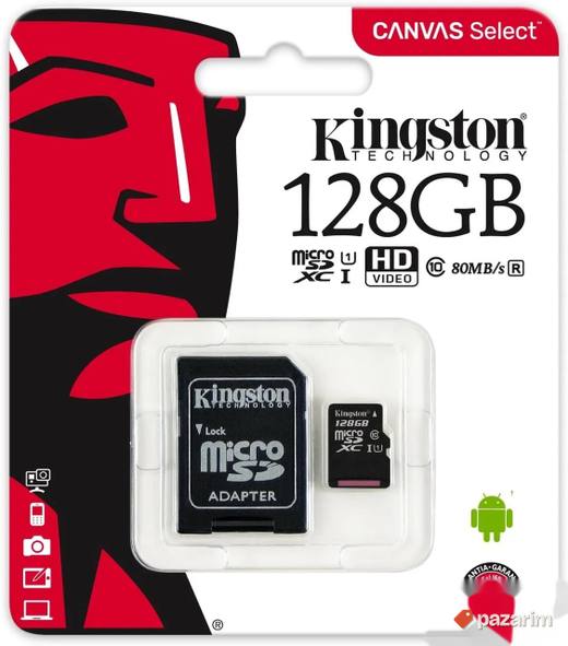 HIT - Kingston (SDC10) 128 GB MicroSD Card 128 GB Class 10