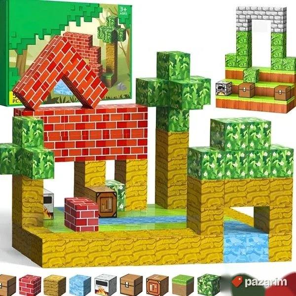 EXTRA Minecraft Magnetne kocke za decu 88 delova majnkraft 3