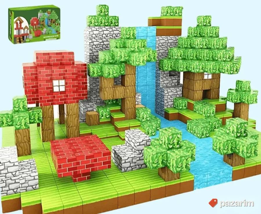 EXTRA Minecraft Magnetne kocke za decu 75 delova majnkraft E 5