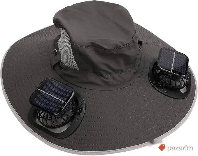 Sesir sa dva ventilatora sa solarnim napajanjem 1