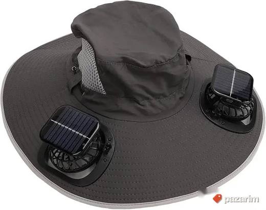 Sesir sa dva ventilatora sa solarnim napajanjem