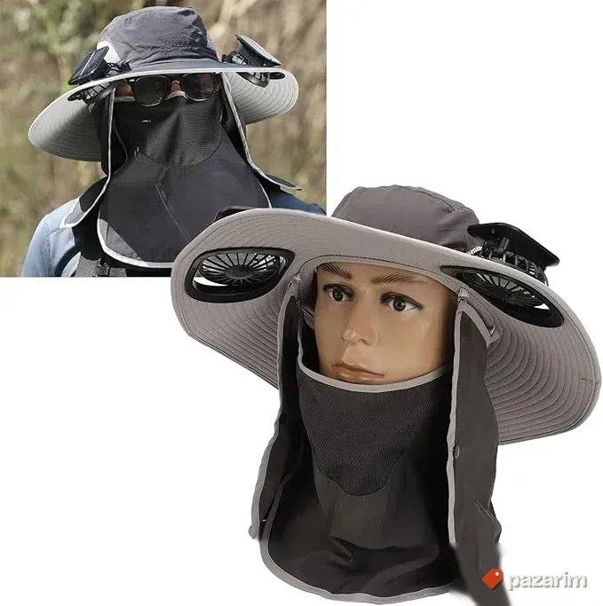 Sesir sa dva ventilatora sa solarnim napajanjem 3
