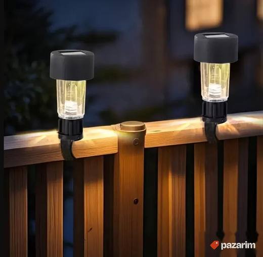 Solarne Lampe za ogradu 8 komada u pakovanju - Belo i Žuto