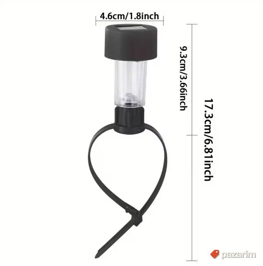 Solarne Lampe za ogradu 8 komada u pakovanju - Belo i Žuto 2