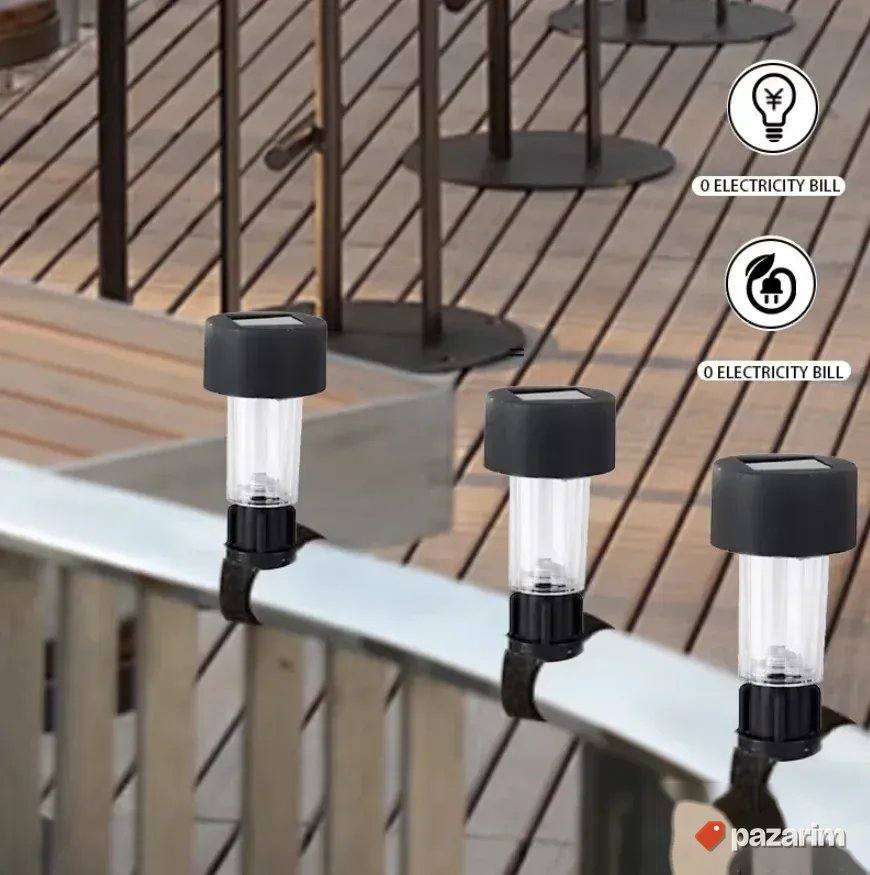 Solarne Lampe za ogradu 8 komada u pakovanju - Belo i Žuto 4