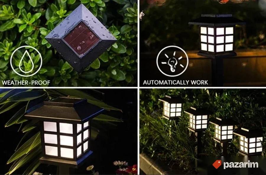Solarna Baštenska lampa 6 komada - fenjer za dvorište 8