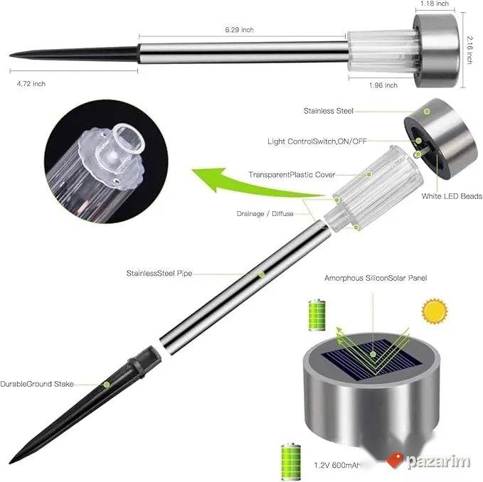 Led Solarne Lampe 10 Komada u pakovanju - za dvorište staze 4