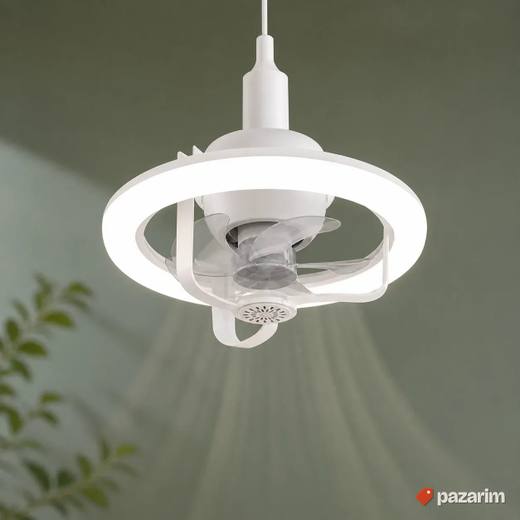 LED Rgb Luster sa Ventilatorom i Daljinskim 28x18cm