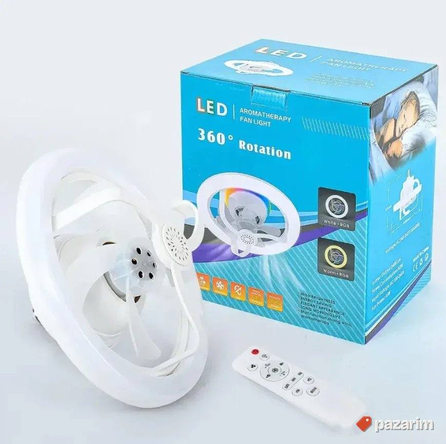 LED Rgb Luster sa Ventilatorom i Daljinskim 28x18cm 2