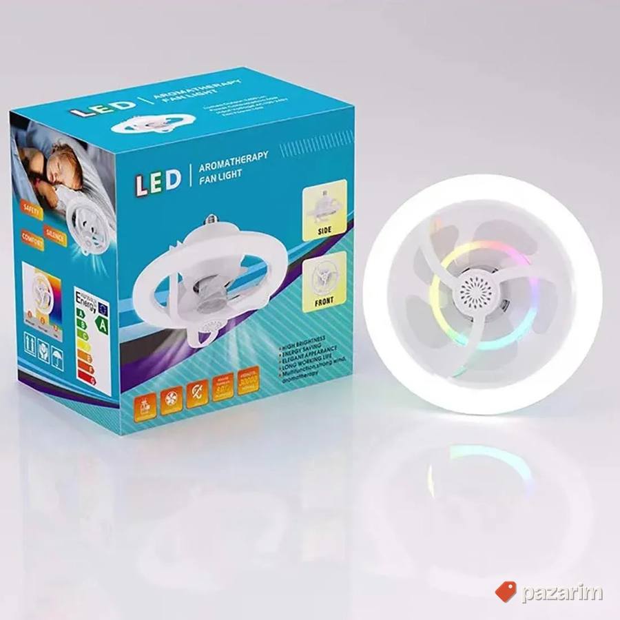 LED Rgb Luster sa Ventilatorom i Daljinskim 28x18cm 5